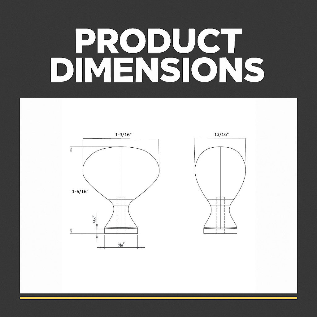 Cosmas 6021ORB Oil Rubbed Bronze Small Football Cabinet Knob