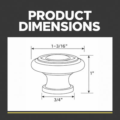 Cosmas 6211FB Flat Black Ring Cabinet Knob