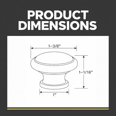 Cosmas 6239FB Flat Black Cabinet Knob