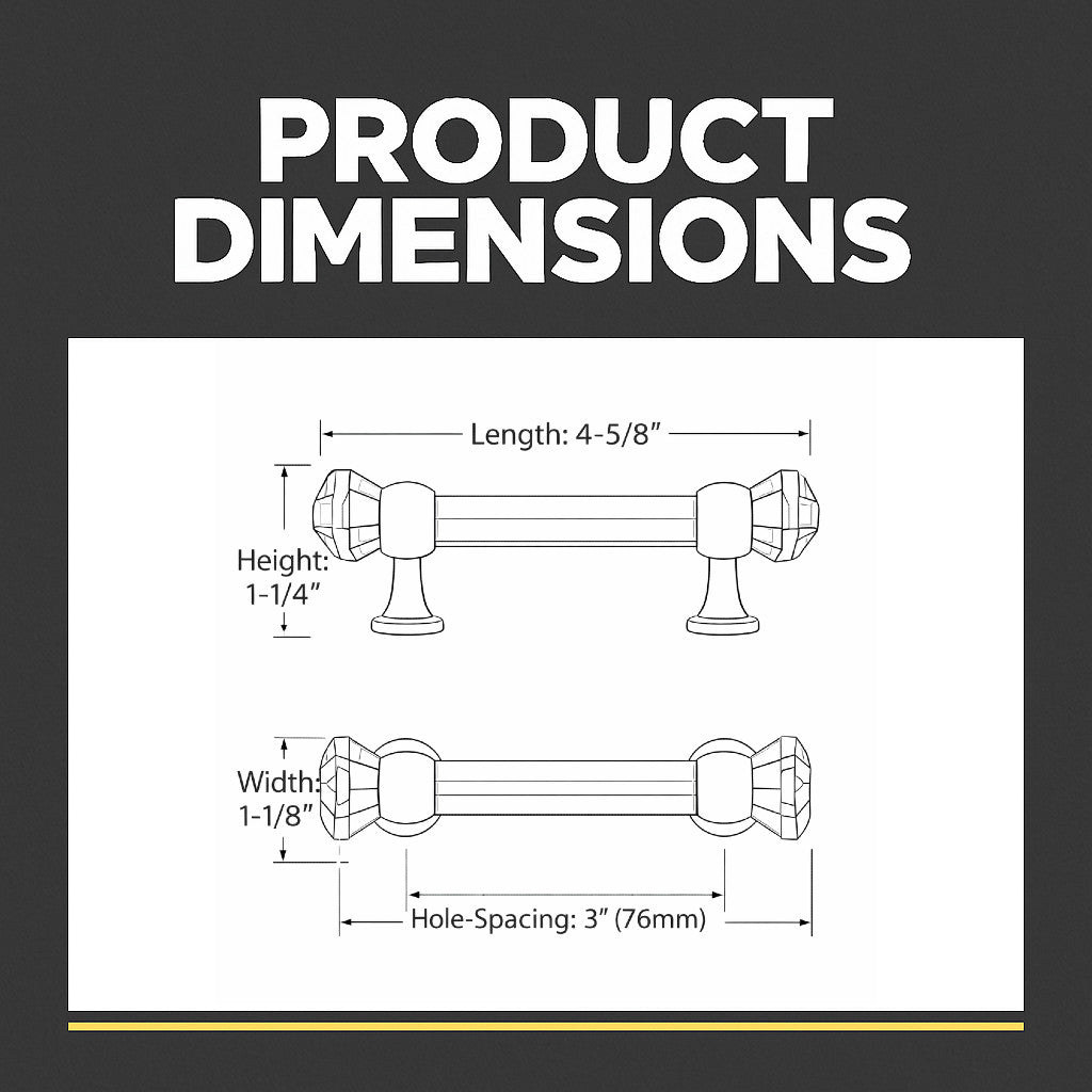 Cosmas 6393SN-C Satin Nickel with Clear Glass Cabinet Pull