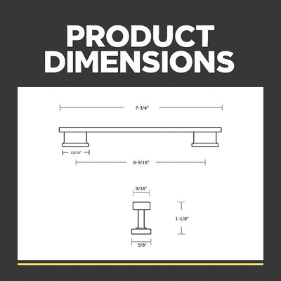 Cosmas 702-160SN Satin Nickel Contemporary Cabinet Pull