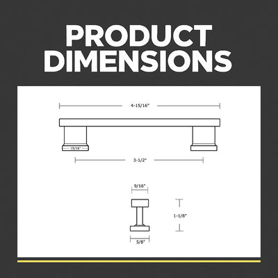 Cosmas 702-3.5BAB Brushed Antique Brass Contemporary Cabinet Pull