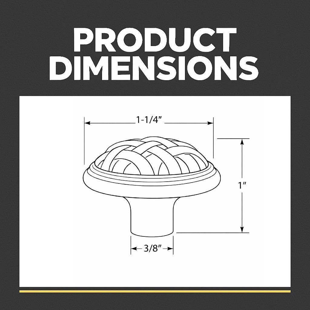 Cosmas 7064FB Flat Black Braided Cabinet Knob