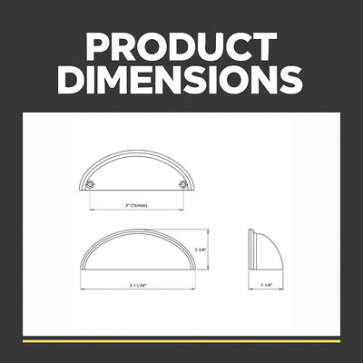 Cosmas 783AS Antique Silver Cabinet Cup Pull