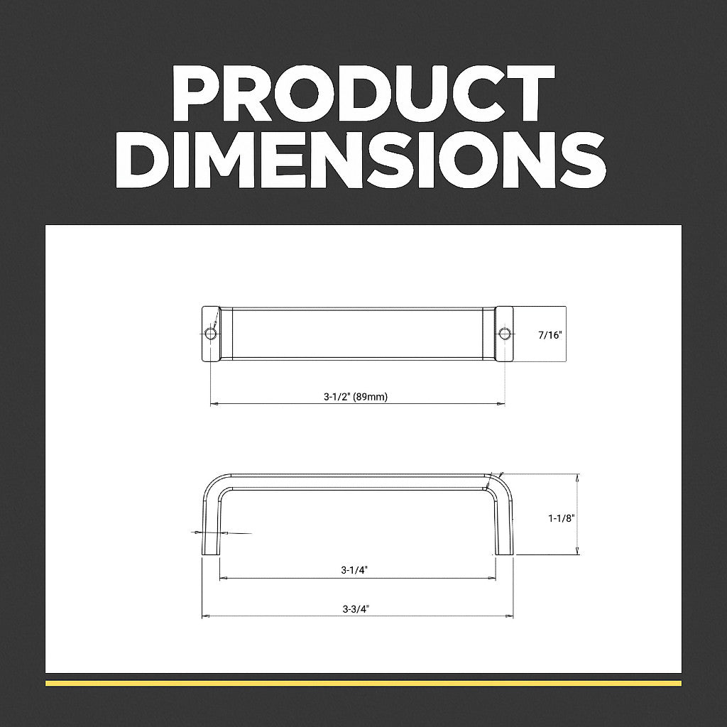 Cosmas 886-3.5SN Satin Nickel Cabinet Pull