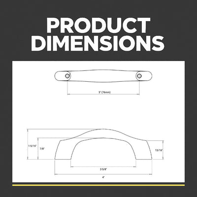 Cosmas 9444-3ORB Oil Rubbed Bronze Contemporary Cabinet Pull