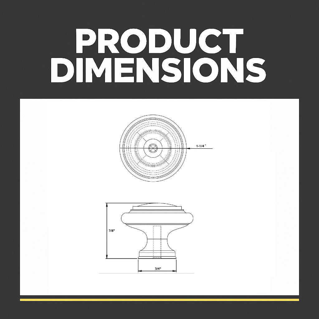 Cosmas 9971BN Black Nickel 3 Ring Cabinet Knob