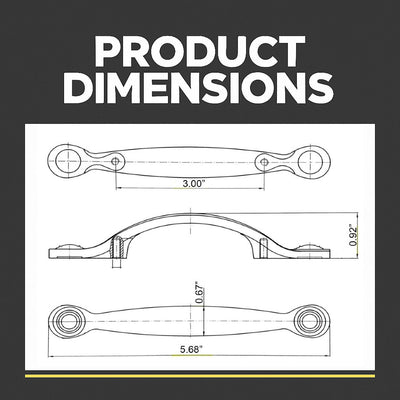 Cosmas 9980AS Antique Silver Cabinet Pull