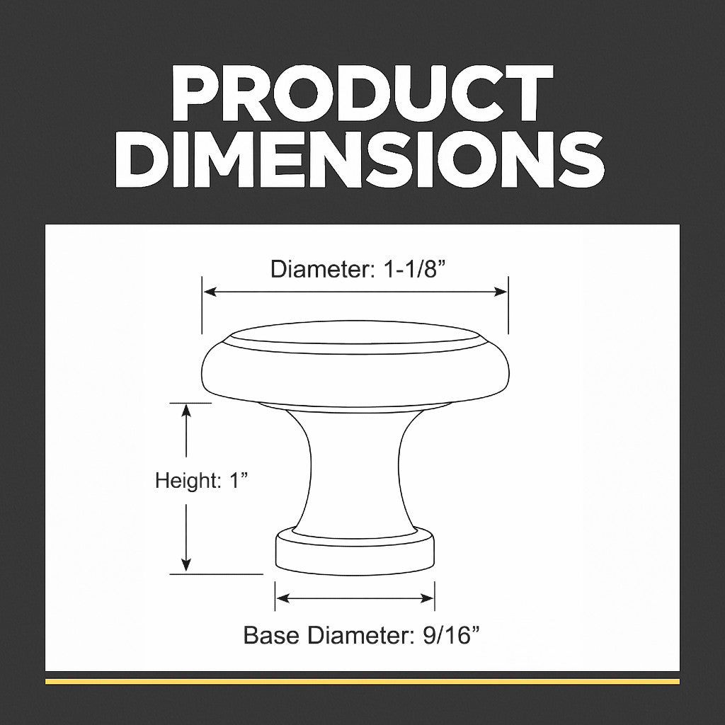 Cosmas 9985FB Flat Black Cabinet Knob