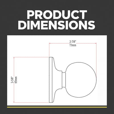 Ashland Dummy Door Knob, Matte Black