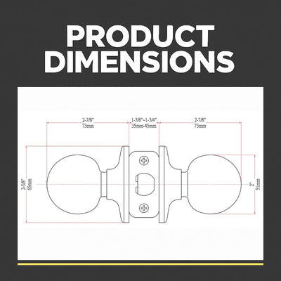 Ashland Passage Door Knob, Matte Black