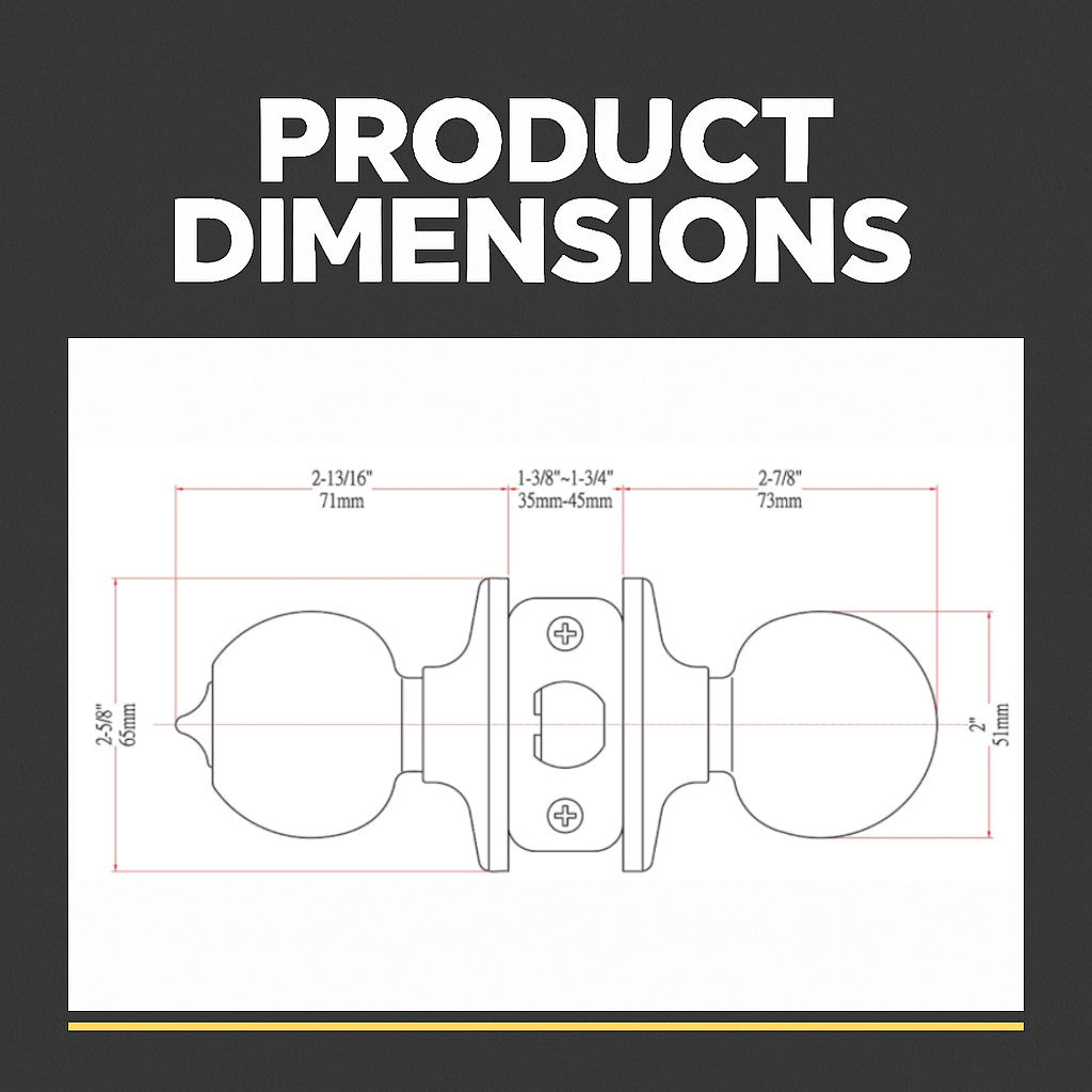 Ashland Privacy Door Knob, Satin Nickel