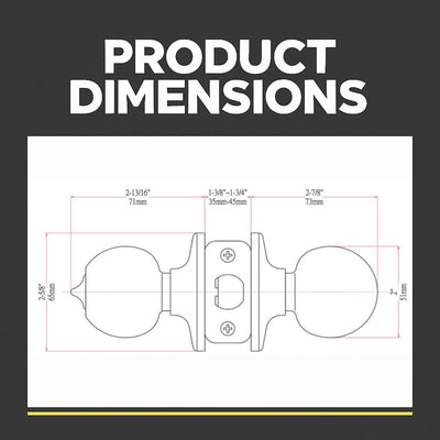 Ashland Privacy Door Knob, Matte Black