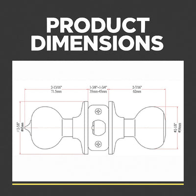 Bedford Keyed Entry Door Knob, Satin Nickel