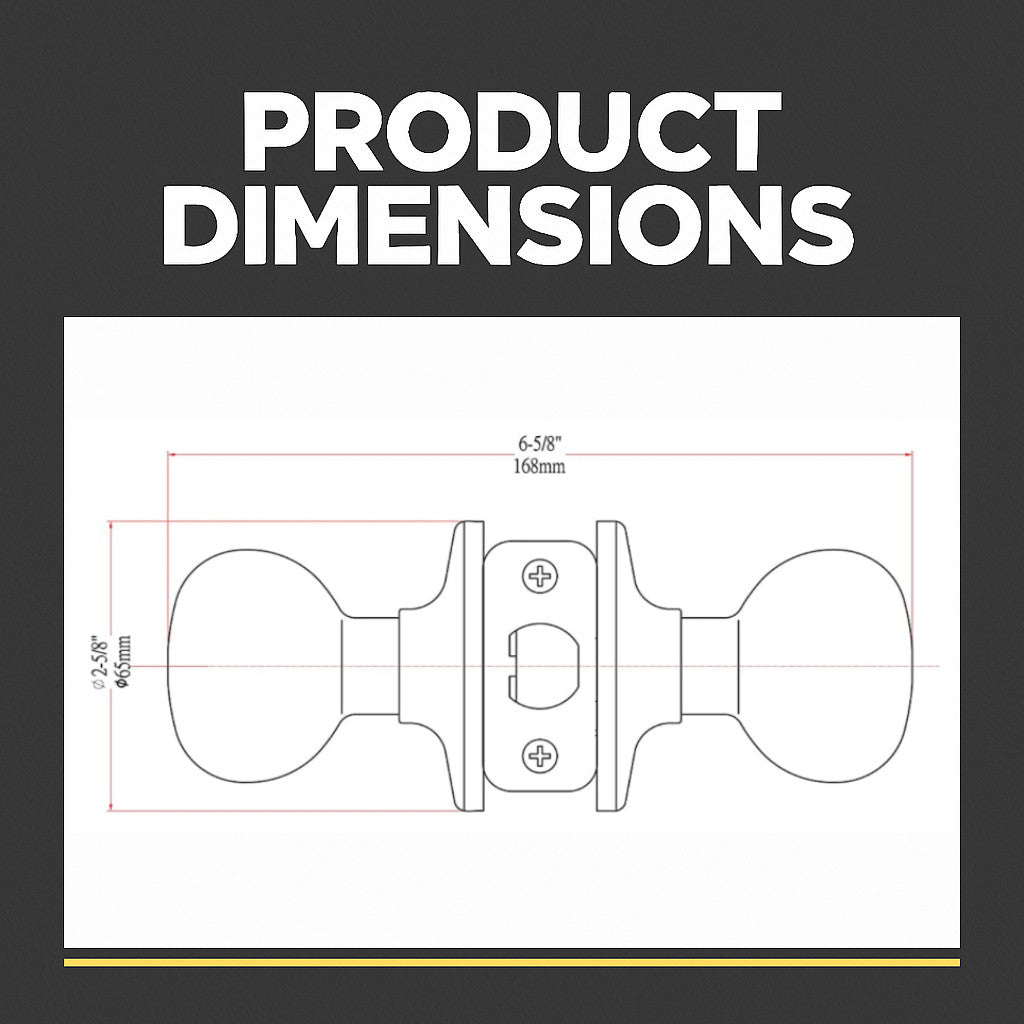 Bedford Passage Door Knob, Matte Black