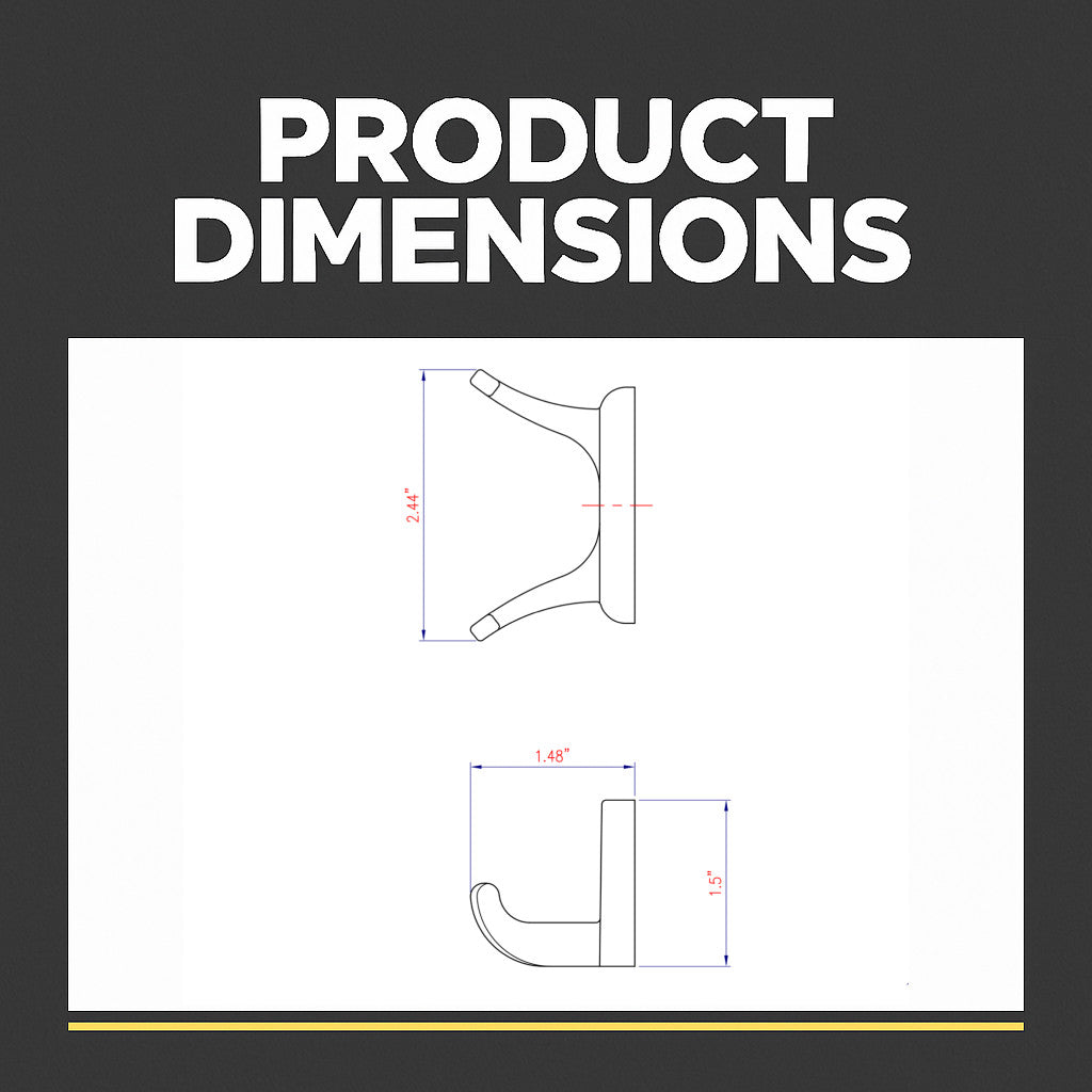 Eclipse Series Brushed Brass Robe Hook