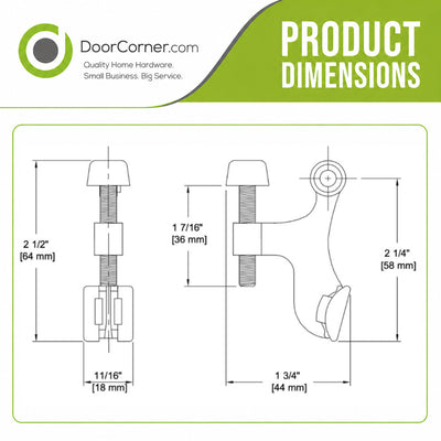 Heavy Duty Polished Brass Hinge Pin Door Stop