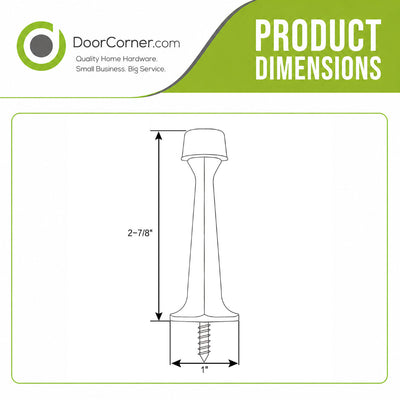 Polished Chrome Heavy Duty Solid Rigid Door Stop