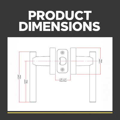 Kain Design Satin Brass Passage Door Lever