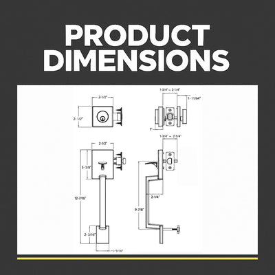 Keeneland Design Satin Brass Contemporary Handleset with Kain Lever