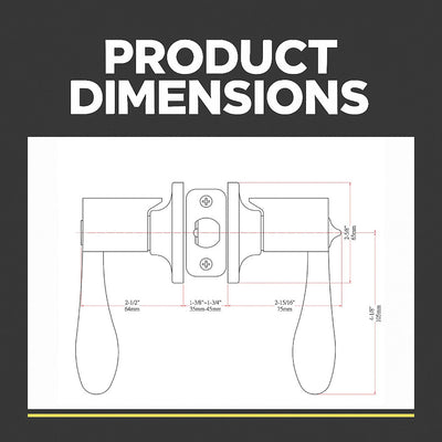 Kingston Entry Door Lever, Matte Black