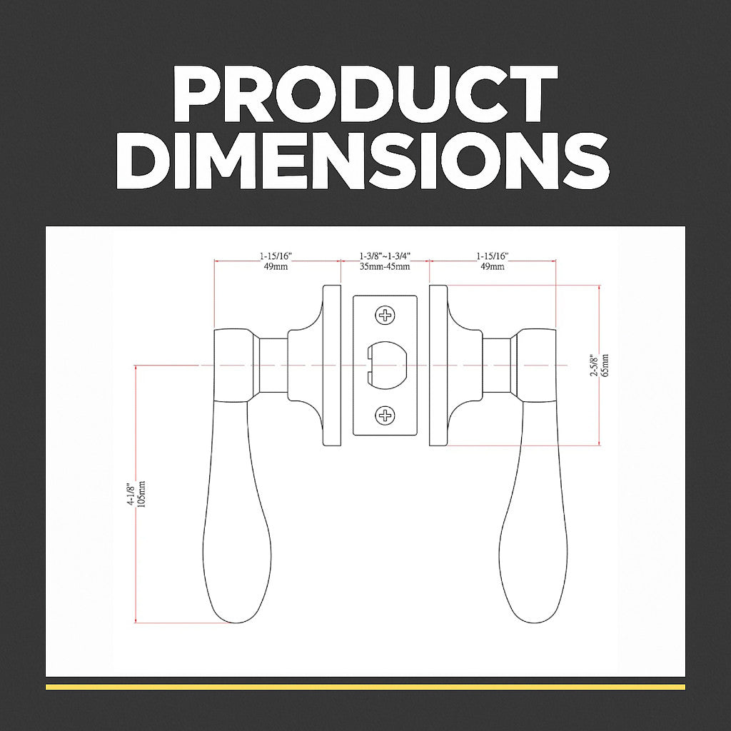 Kingston Passage Door Lever, Matte Black