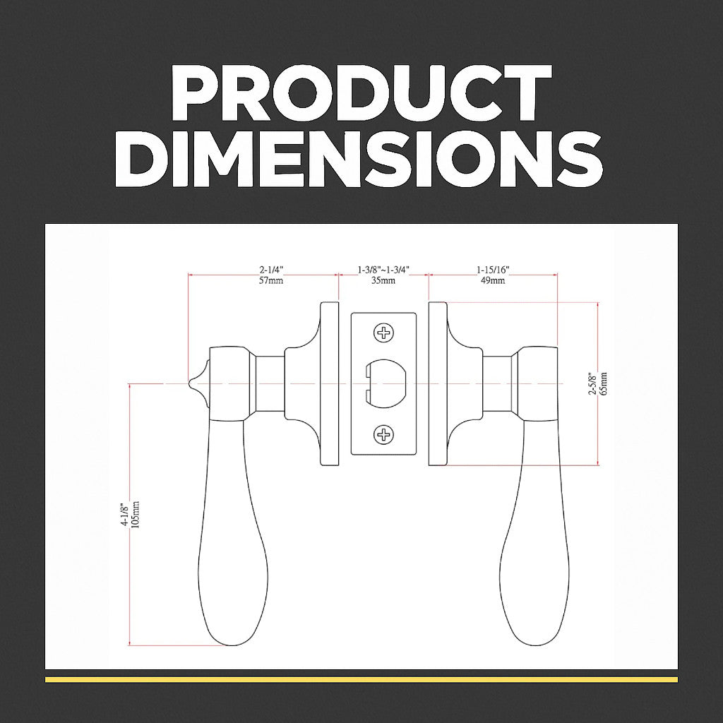 Kingston Privacy Door Lever, Matte Black