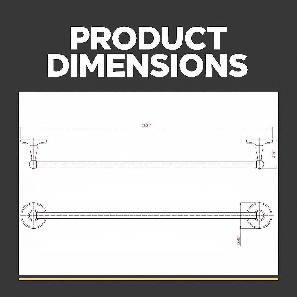 Maxim Series Oil Rubbed Bronze 24" Towel Bar