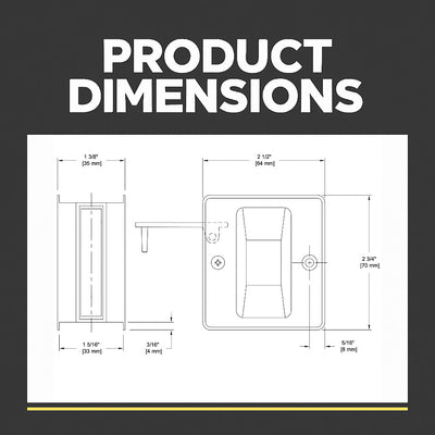 Satin Nickel Passage Pocket Door Lock