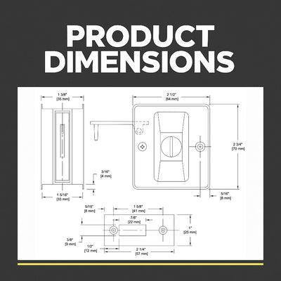 Satin Nickel Privacy Pocket Door Lock