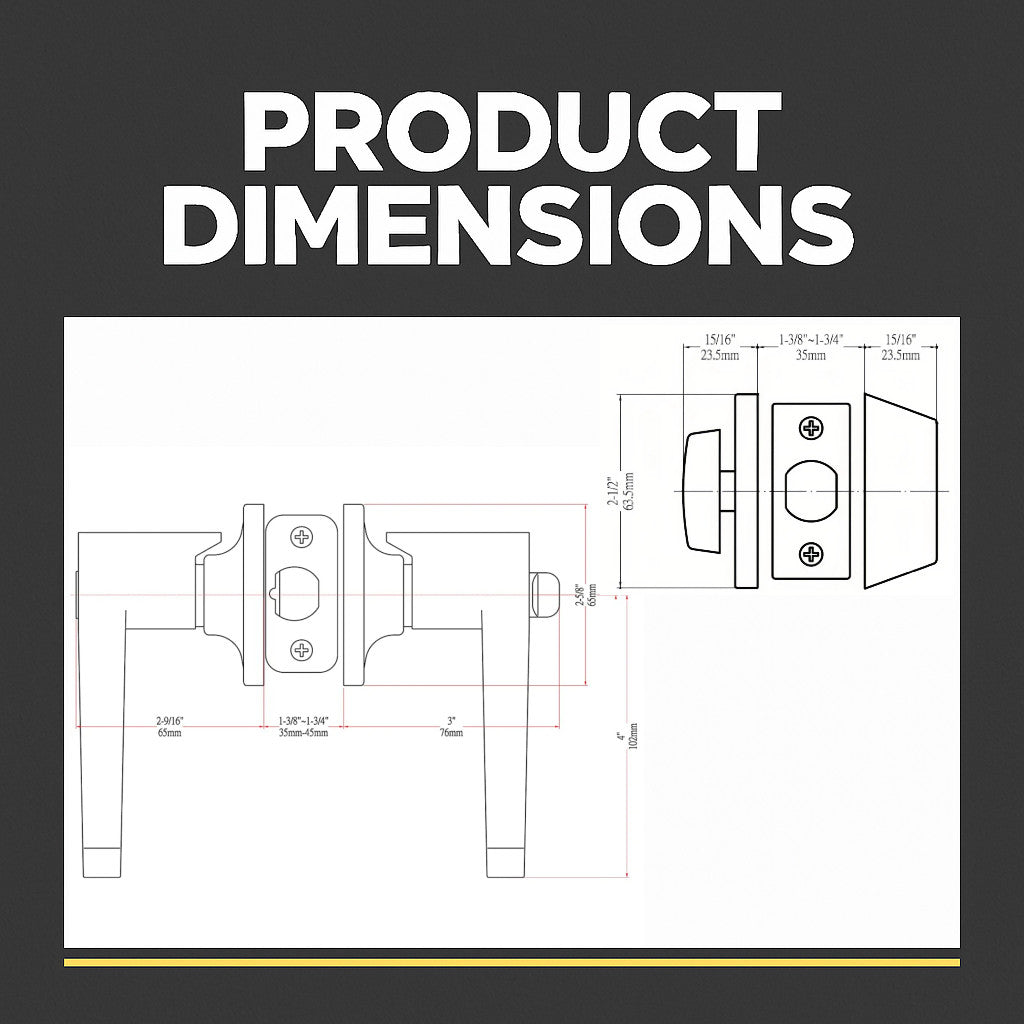 Richmond Matte Black Entry Lever with Matching Single Cylinder Deadbolt Combo Pack