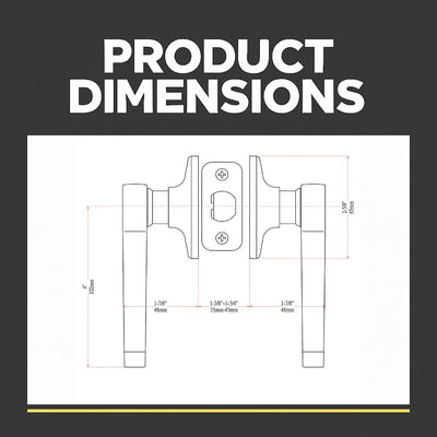 Richmond Passage Door Lever, Matte Black