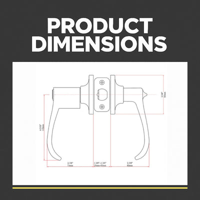 Rochester Entry Door Lever, Matte Black