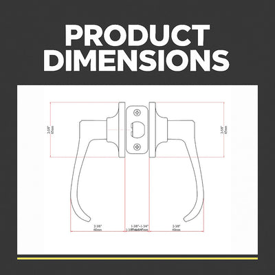 Rochester Passage Door Lever, Matte Black
