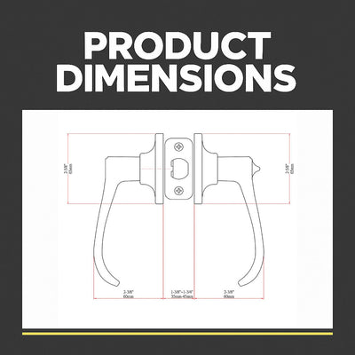 Rochester Privacy Door Lever, Polished Chrome