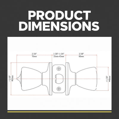 Salem Keyed Entry Door Knob, Oil Rubbed Bronze