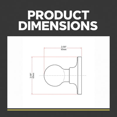 Somerset Dummy Door Knob, Polished Chrome