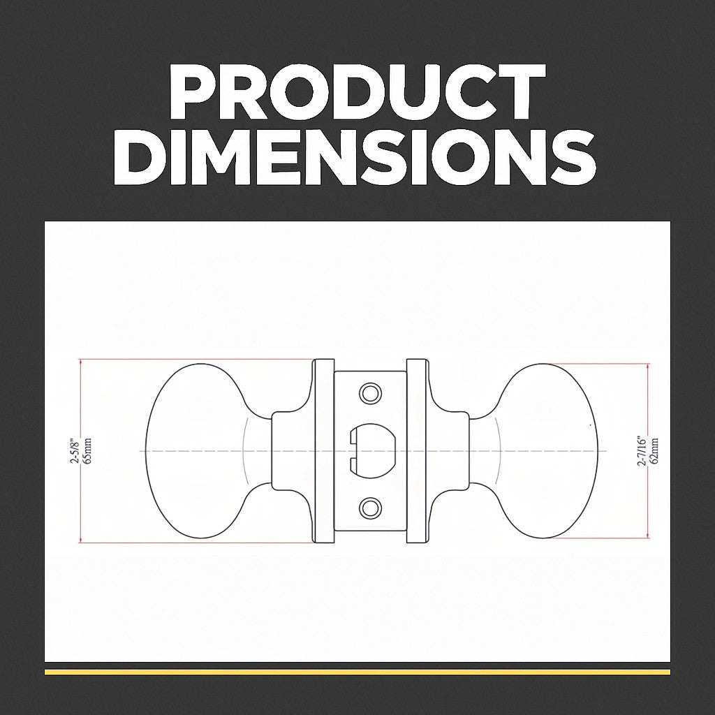 Somerset Passage Door Knob, Matte Black