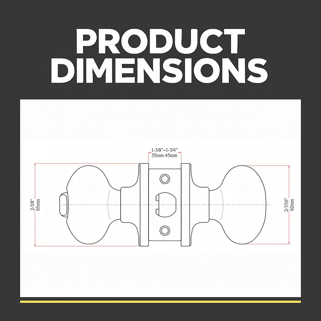 Somerset Keyed Entry Door Knob, Matte Black