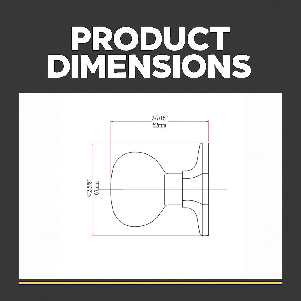 Stanton Dummy Door Knob, Oil Rubbed Bronze
