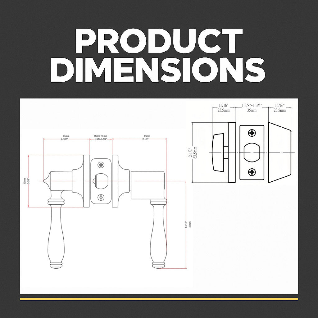 Villa Polished Chrome Entry Lever with Matching Single Cylinder Deadbolt Combo Pack