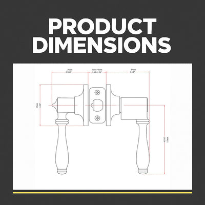 Villa Entry Door Lever, Matte Black