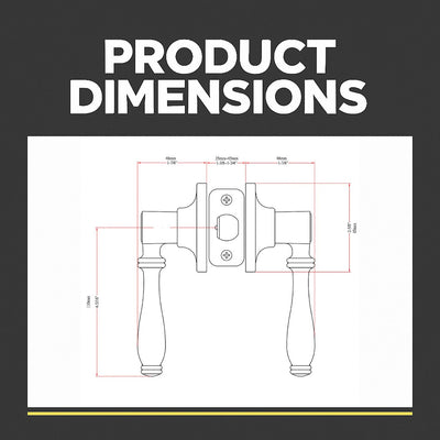 Villa Passage Door Lever, Oil Rubbed Bronze