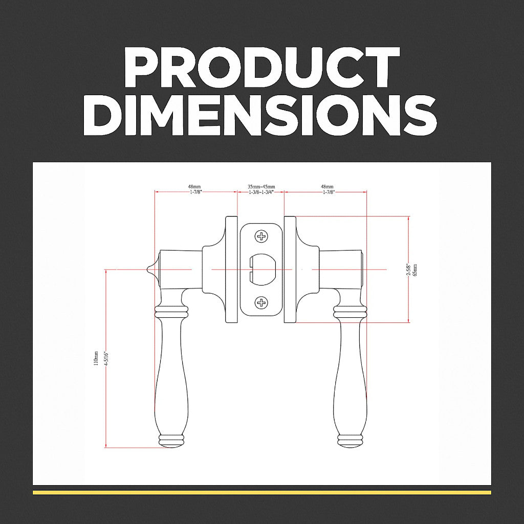 Villa Privacy Lever, Satin Nickel