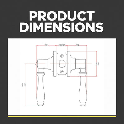 Villa Privacy Lever, Oil Rubbed Bronze