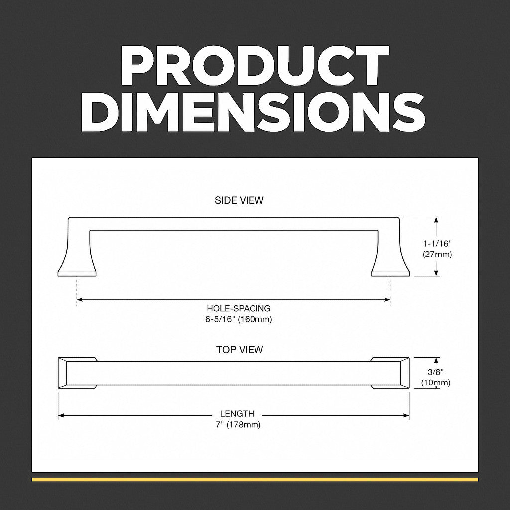 Cosmas 10556-160FB Flat Black Craftsman Cabinet Pull