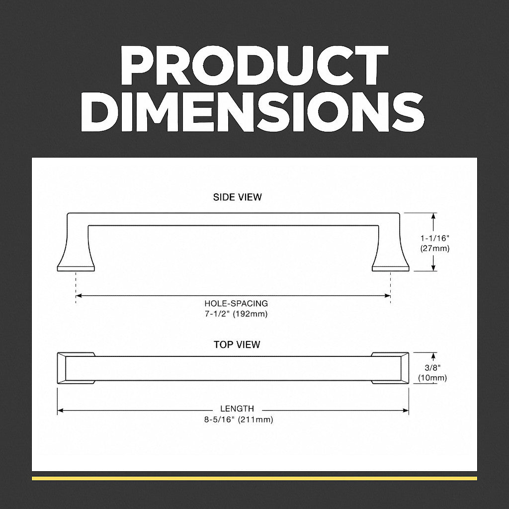 Cosmas 10556-192FB Flat Black Craftsman Cabinet Pull