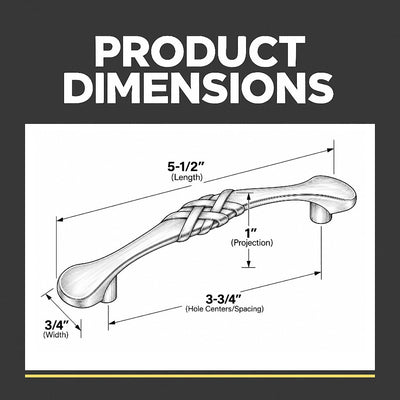 Cosmas 7068FB Flat Black Cabinet Pull