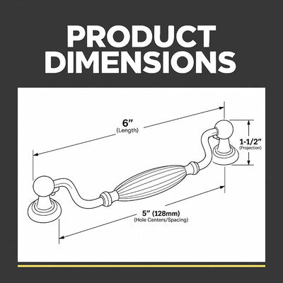 Cosmas 7122FB Flat Black Cabinet Pull