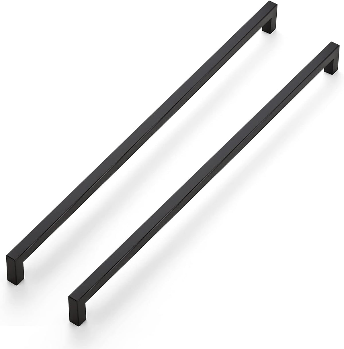 Ravinte 10 Pack 18 Inch Matte Black Square Kitchen Cabinet Handles